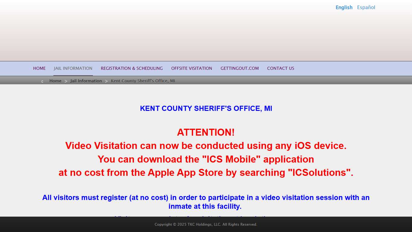 Kent County Sheriff's Office, MI - The Visitor by ICSolutions